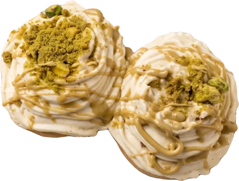 Pistagebakelse